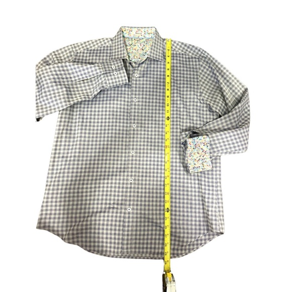 Unique Bugatchi Uomo Shirt. Mens M. Lg Sleeve. Button Up. Flip Cuff. Shaped Fit - Picture 6 of 10